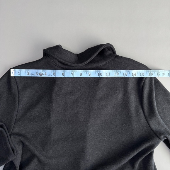 TIME AND TRU Belted Coatigan S Black Open Front Longline Duster Pockets Casual - Picture 6 of 12